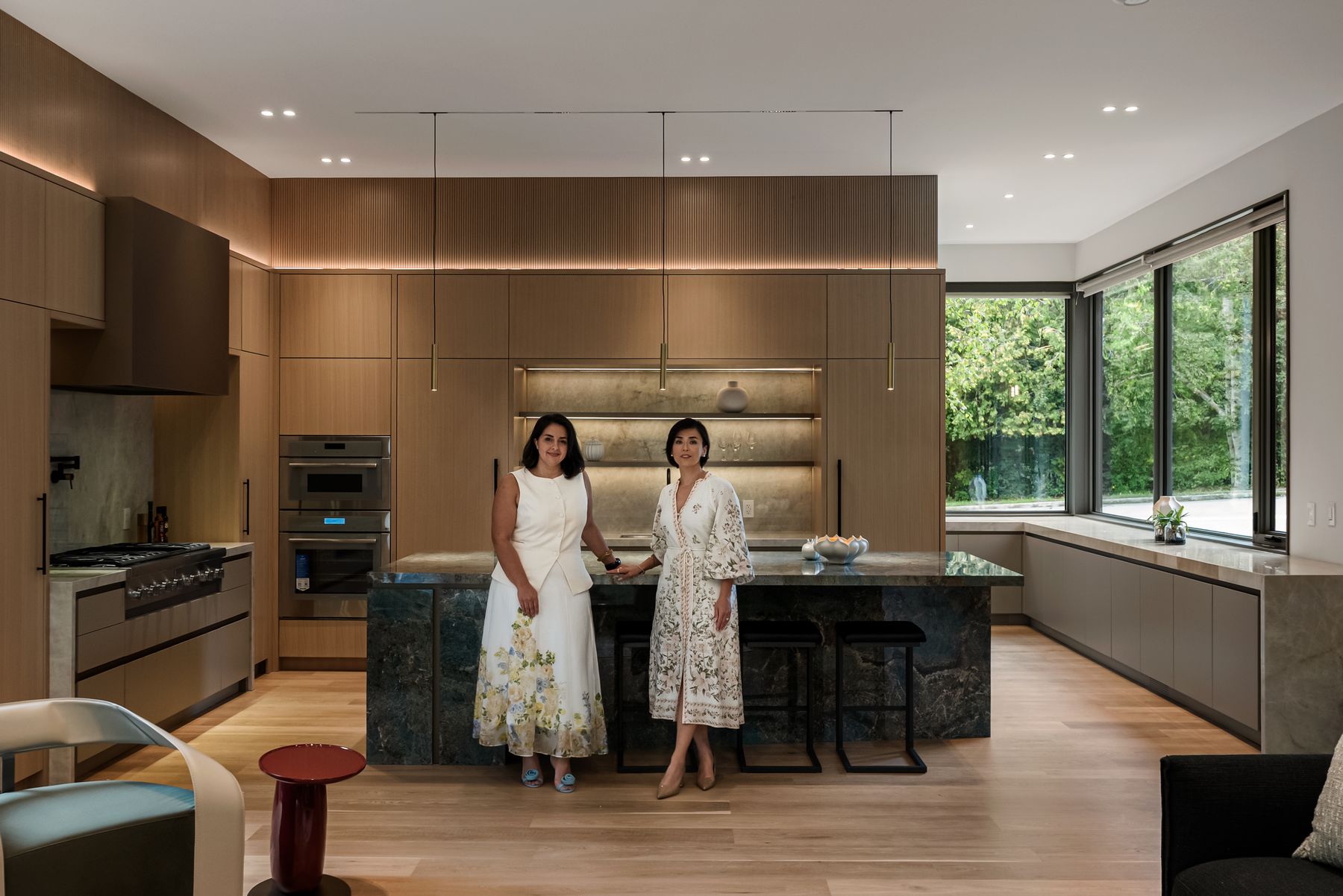 Bahar Zaeem and Shima Radfar, founders of RZ Interiors, in one of their kitchens