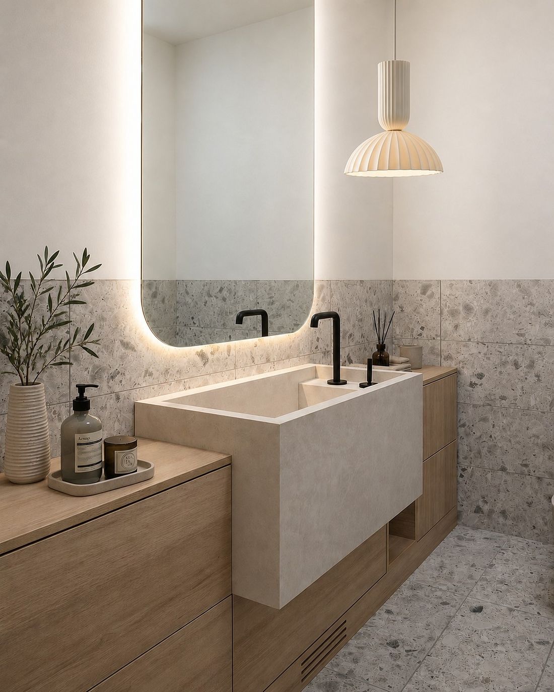 Bathroom vanity — The Frame, Kleinburg, Vaughan — interior design by RZ Interiors