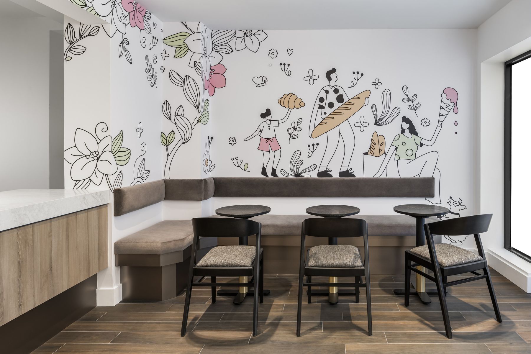 Bomou on Rosedale: The second location, in a heritage building, with an ice cream lounge — Rosedale, Toronto, RZ Interiors