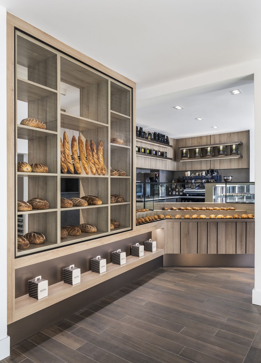 Bread and pastry shelving — Bomou on Rosedale, Rosedale, Toronto — interior design by RZ Interiors
