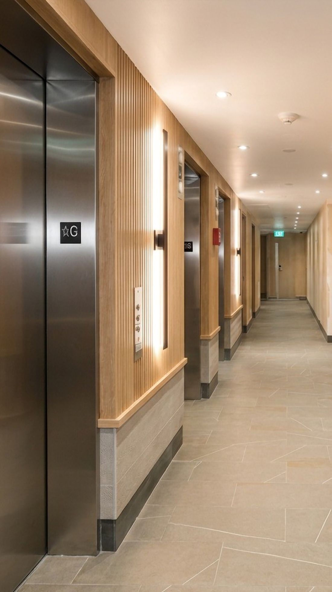 Corridors, after — The Courtyard Tower, Queen West, Toronto — interior design by RZ Interiors