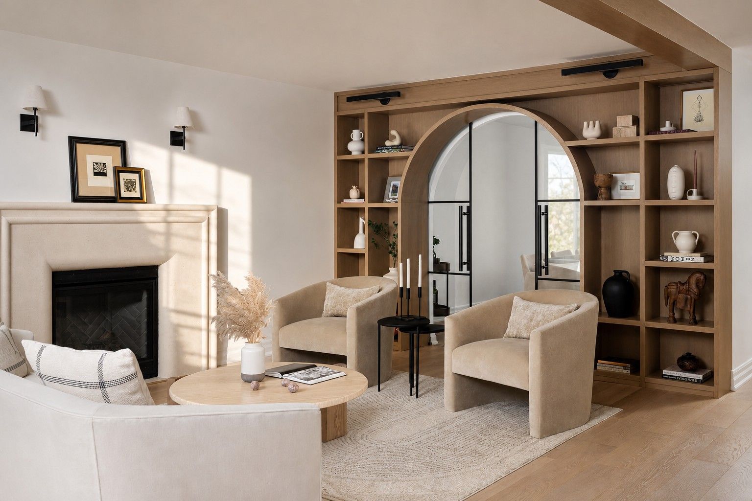 Curvilinear Forms: Arches, plaster and oak, for a home that feels like an exhale — Greater Toronto Area, RZ Interiors