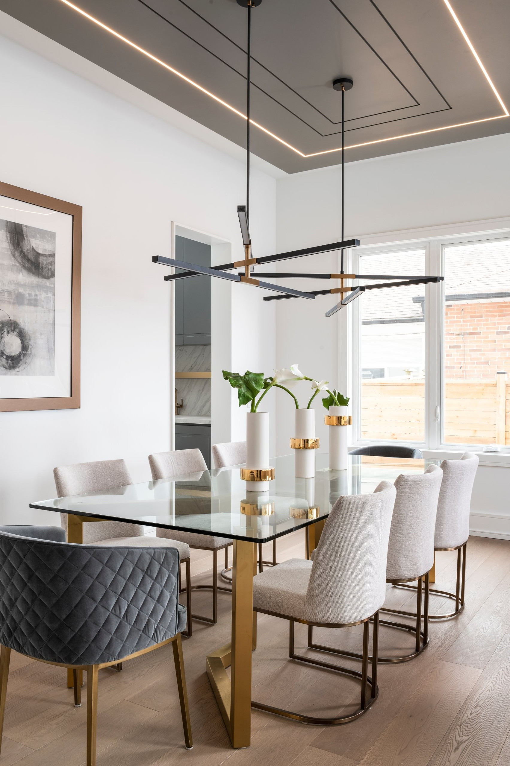 Dining room — Two Volumes, North York, Toronto — interior design by RZ Interiors