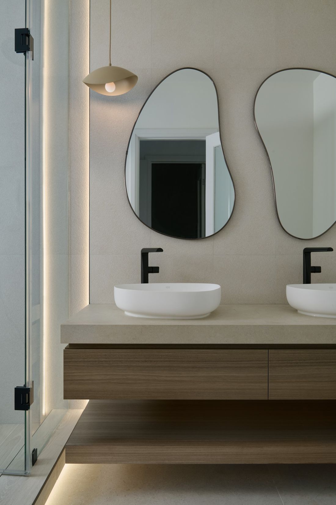 Double vanity — The Void — interior design by RZ Interiors