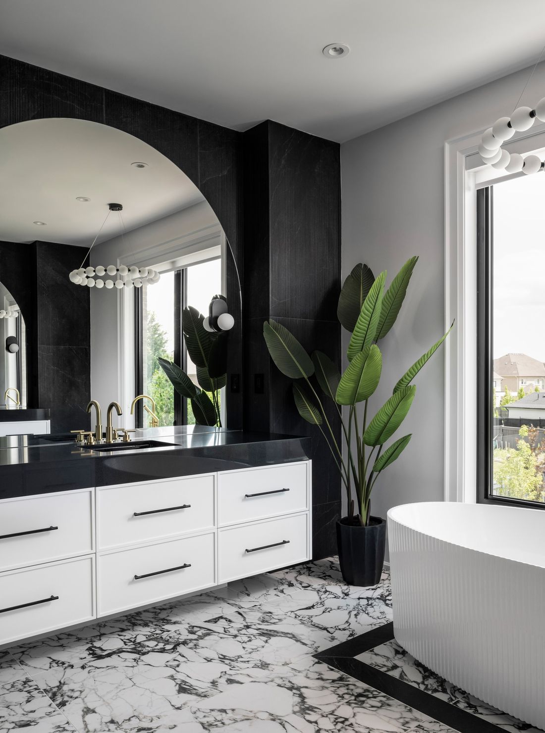 Ensuite vanity — The Gathering House, Kleinburg, Vaughan — interior design by RZ Interiors