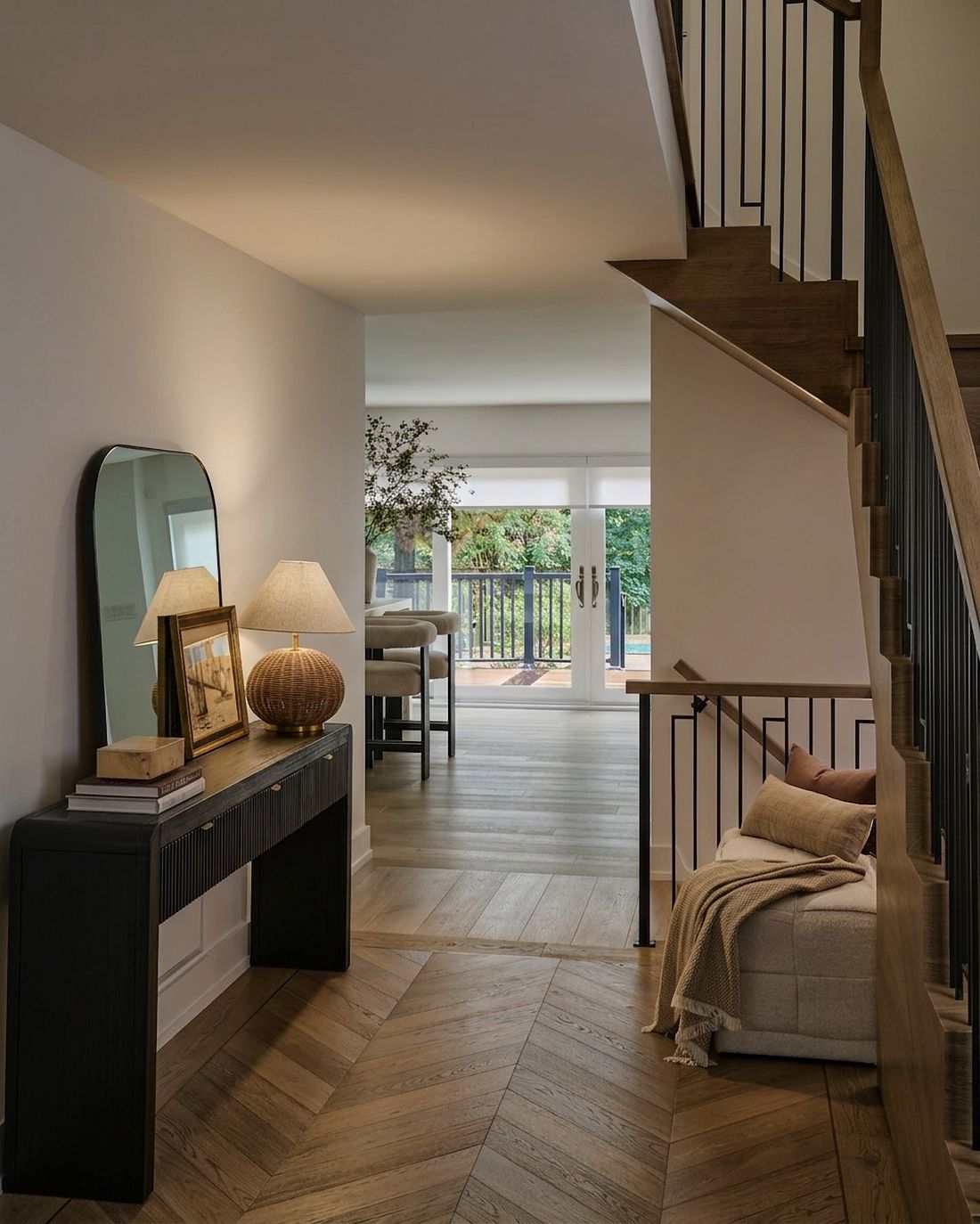 Entry hall — The Corner House — interior design by RZ Interiors