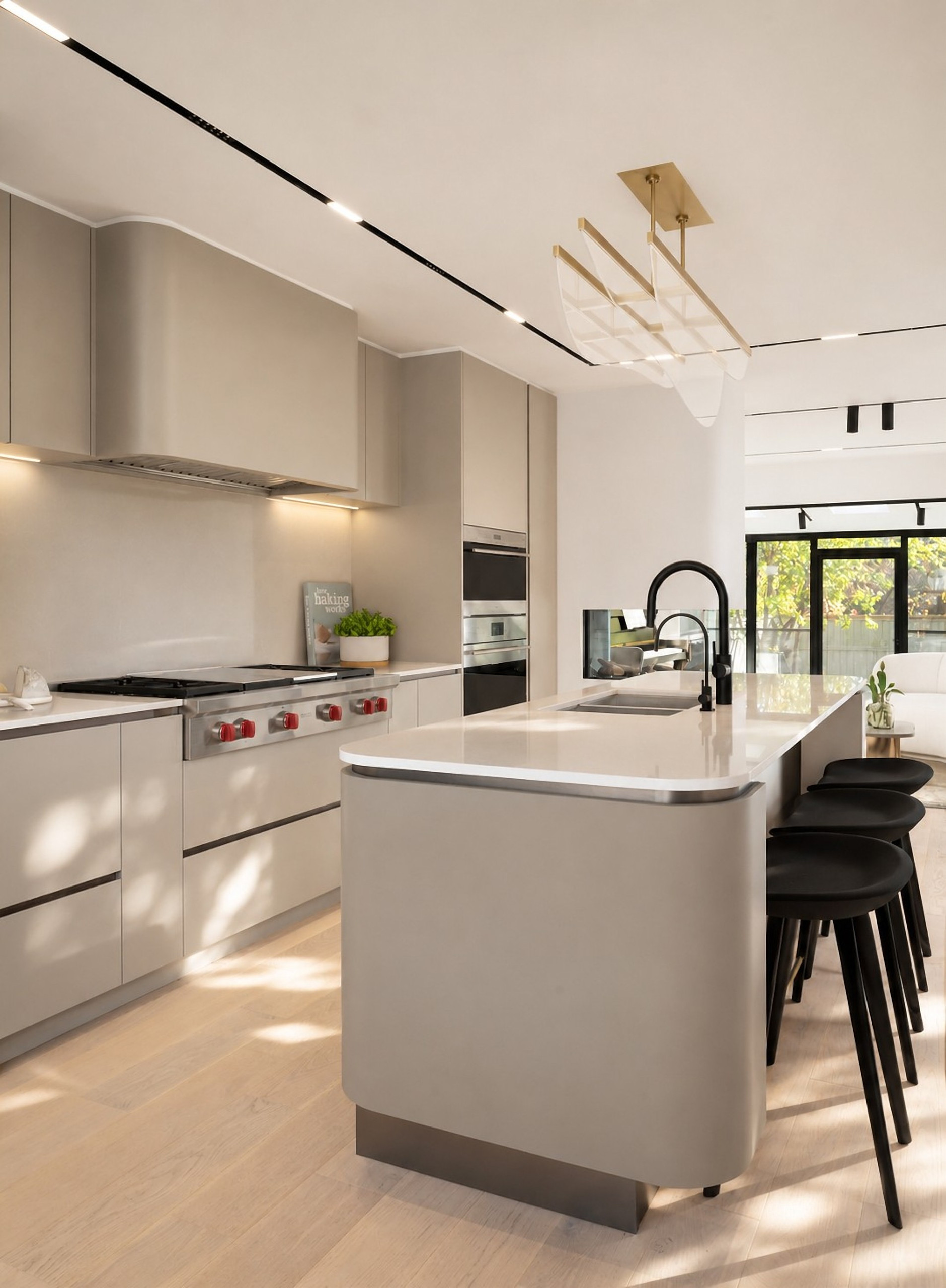Island and breakfast nook — The Open House, Moore Park, Toronto — interior design by RZ Interiors