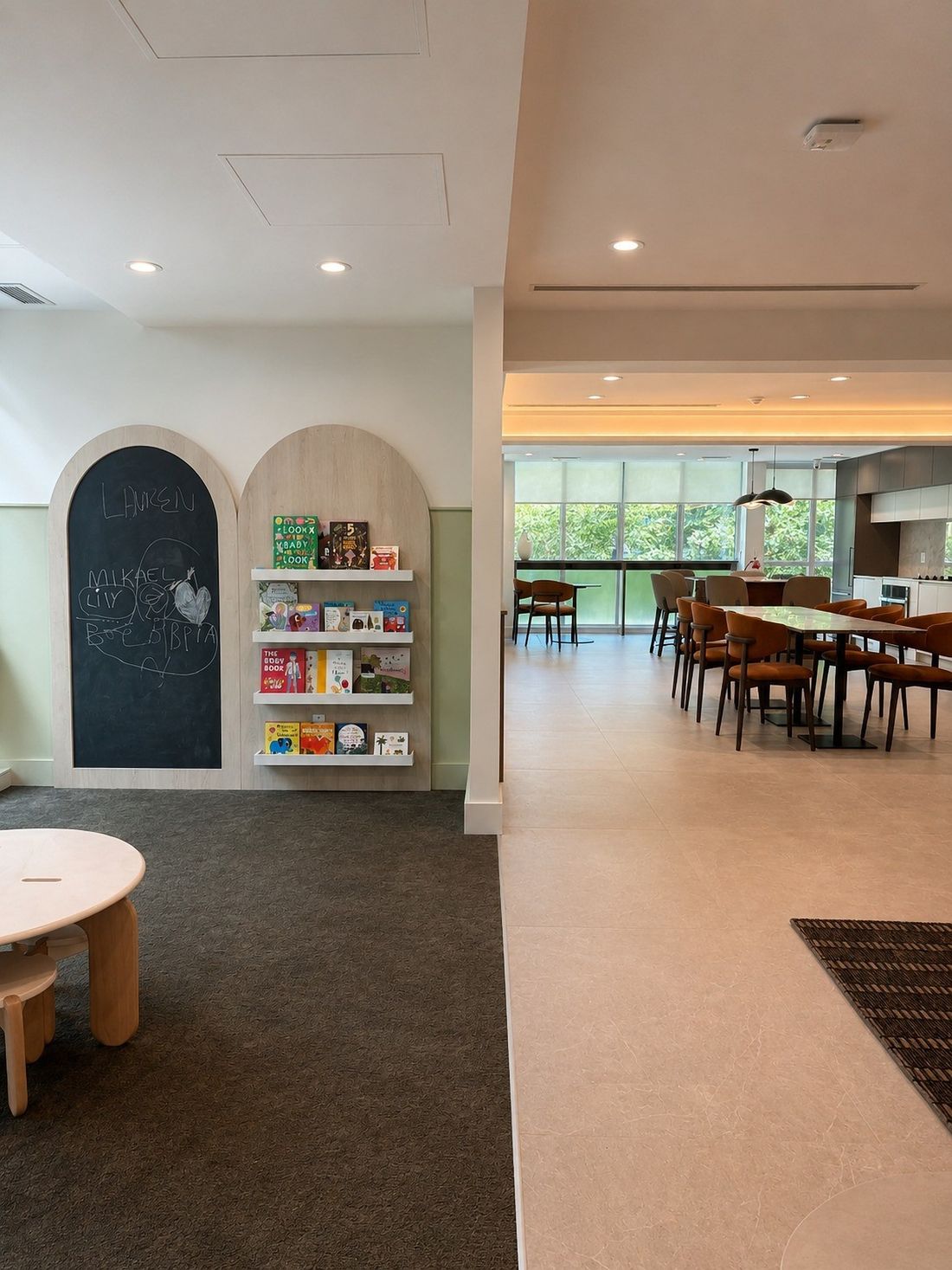 Kids' lounge — The Courtyard Tower, Queen West, Toronto — interior design by RZ Interiors