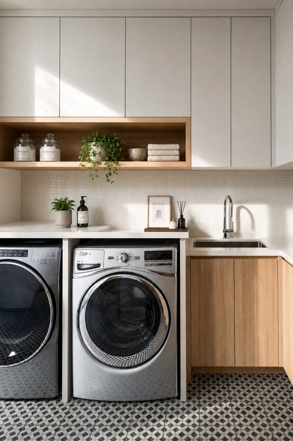Laundry — The Frame, Kleinburg, Vaughan — interior design by RZ Interiors