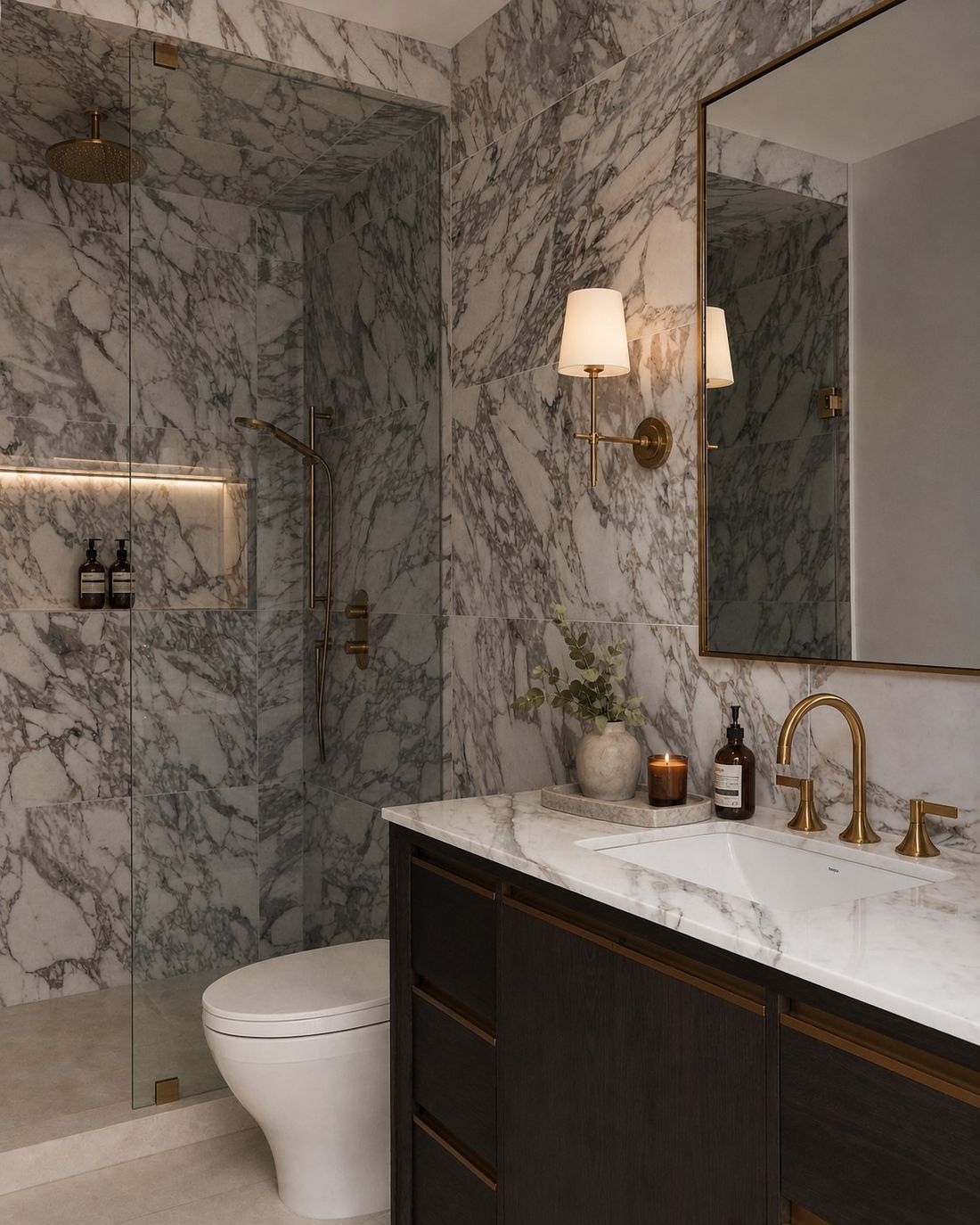 Marble bathroom — House Number Three — interior design by RZ Interiors