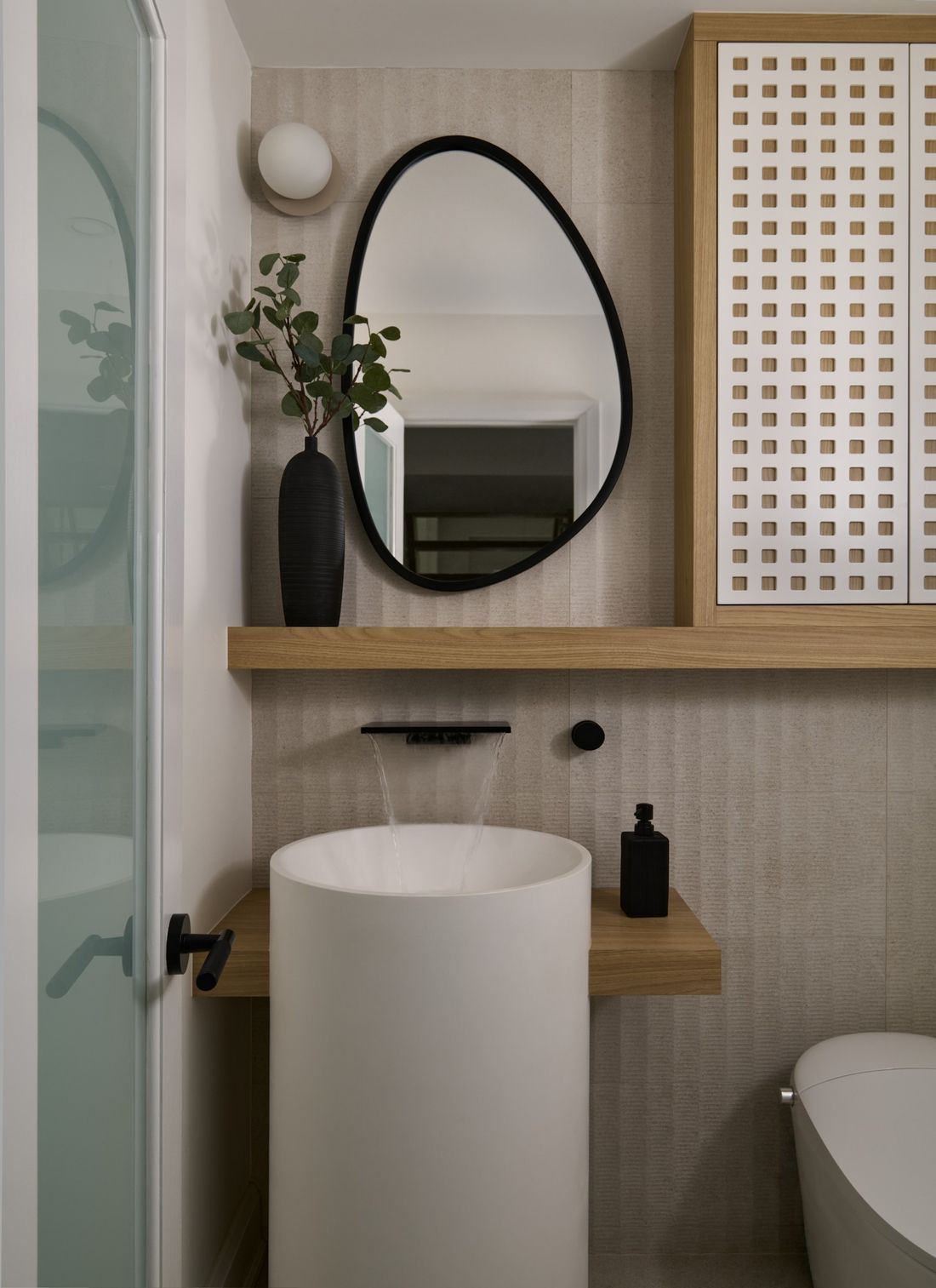 Powder room — The Void — interior design by RZ Interiors