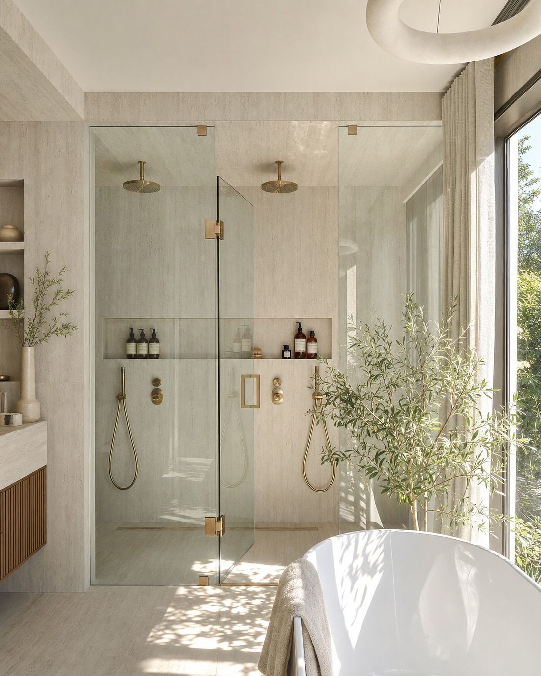 Primary shower — House Number Three — interior design by RZ Interiors