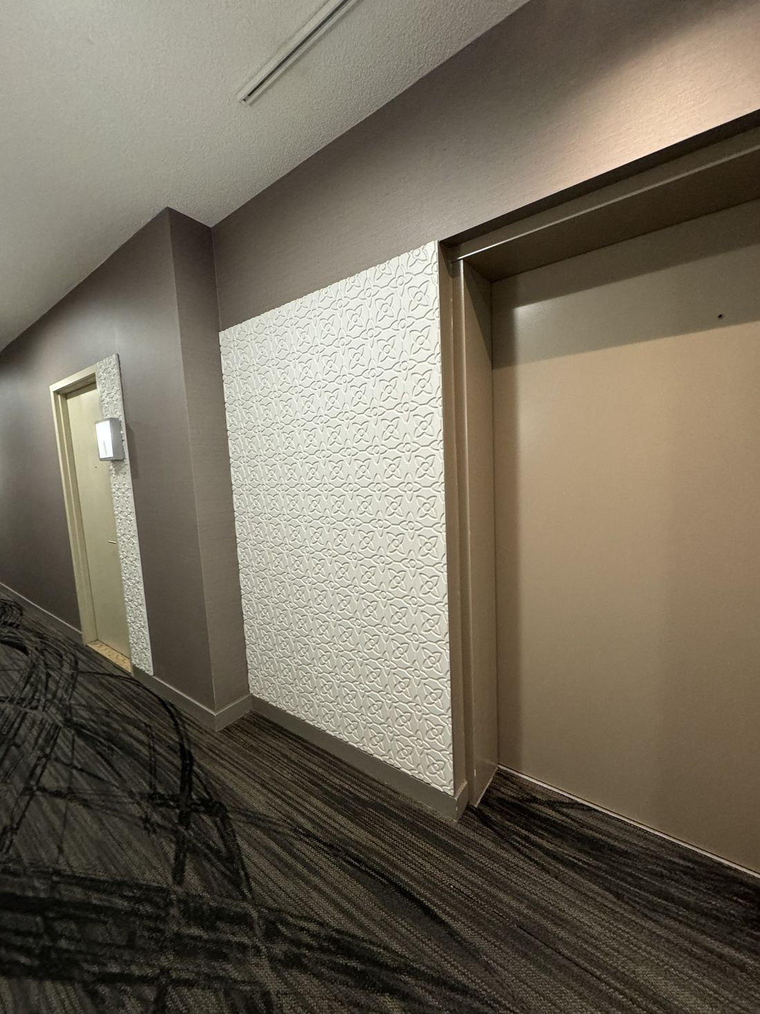 Suite entrances, before — The Courtyard Tower, Queen West, Toronto — interior design by RZ Interiors