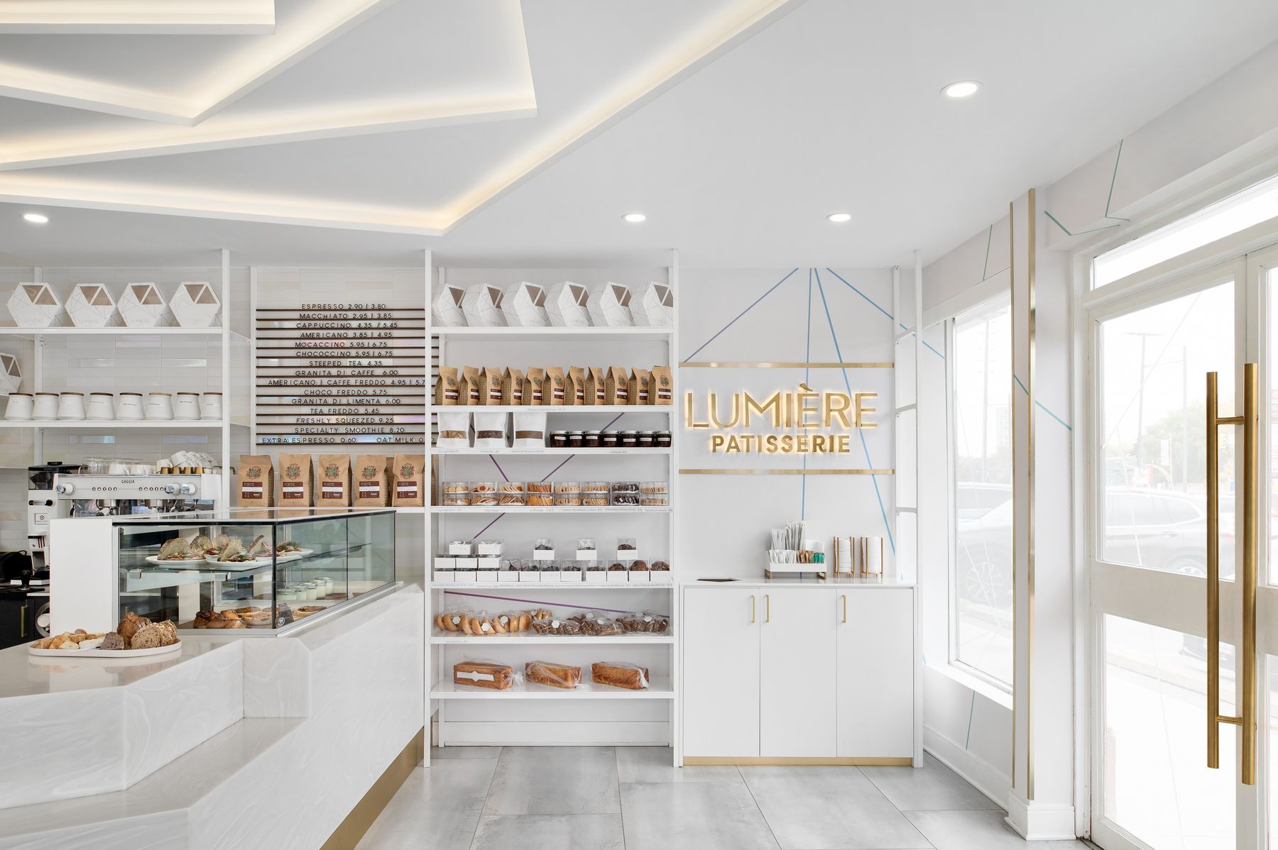 The boutique and pastry counter — The Light Bake, North York, Toronto — interior design by RZ Interiors
