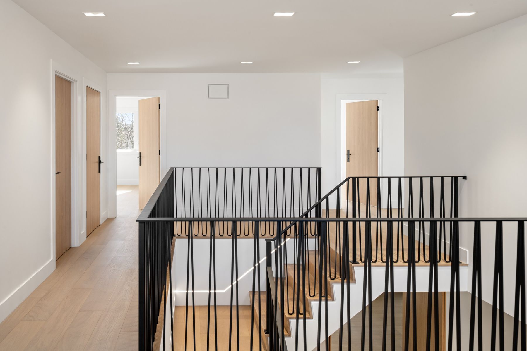 Upper landing — The Frame, Kleinburg, Vaughan — interior design by RZ Interiors